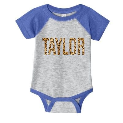 TAYLOR First Name Personalized retro TAYLOR name Infant Baby Jersey Bodysuit