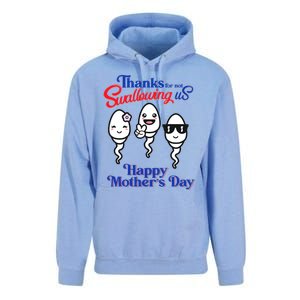 Thanks For Not Swallowing Us Happy Mothers Day Fathers Day Unisex Surf Hoodie