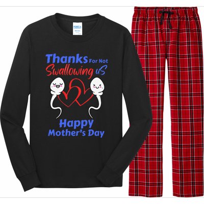 Thanks For Not Swallowing Us Happy Mothers Day Fathers Day Cute Long Sleeve Pajama Set