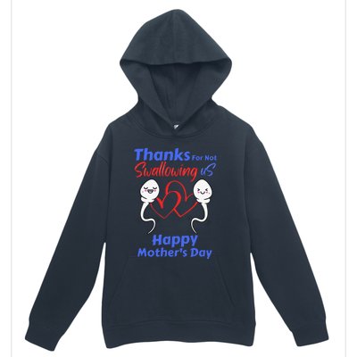 Thanks For Not Swallowing Us Happy Mothers Day Fathers Day Cute Urban Pullover Hoodie