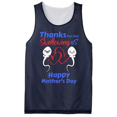 Thanks For Not Swallowing Us Happy Mothers Day Fathers Day Cute Mesh Reversible Basketball Jersey Tank