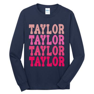 Taylor First Name Personalized Birthday Tall Long Sleeve T-Shirt