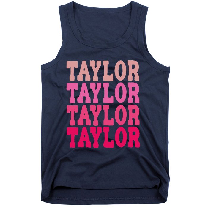 Taylor First Name Personalized Birthday Tank Top