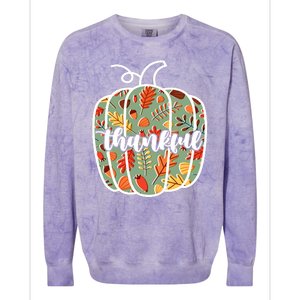 Thankful Fall Nature Pumpkin Colorblast Crewneck Sweatshirt