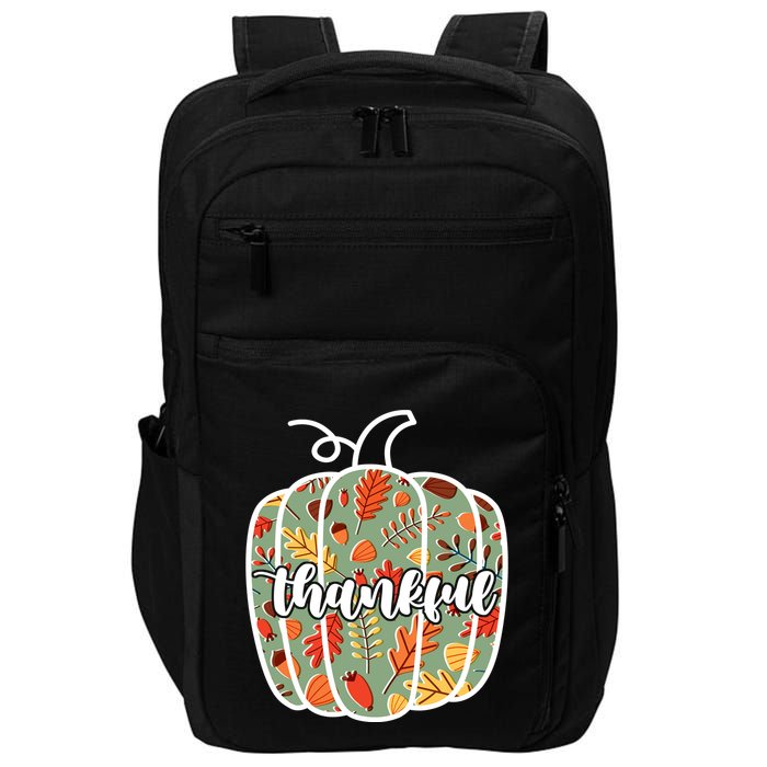 Thankful Fall Nature Pumpkin Impact Tech Backpack