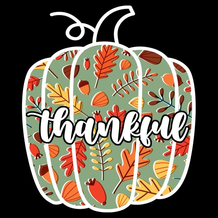 Thankful Fall Nature Pumpkin Drawstring Bag