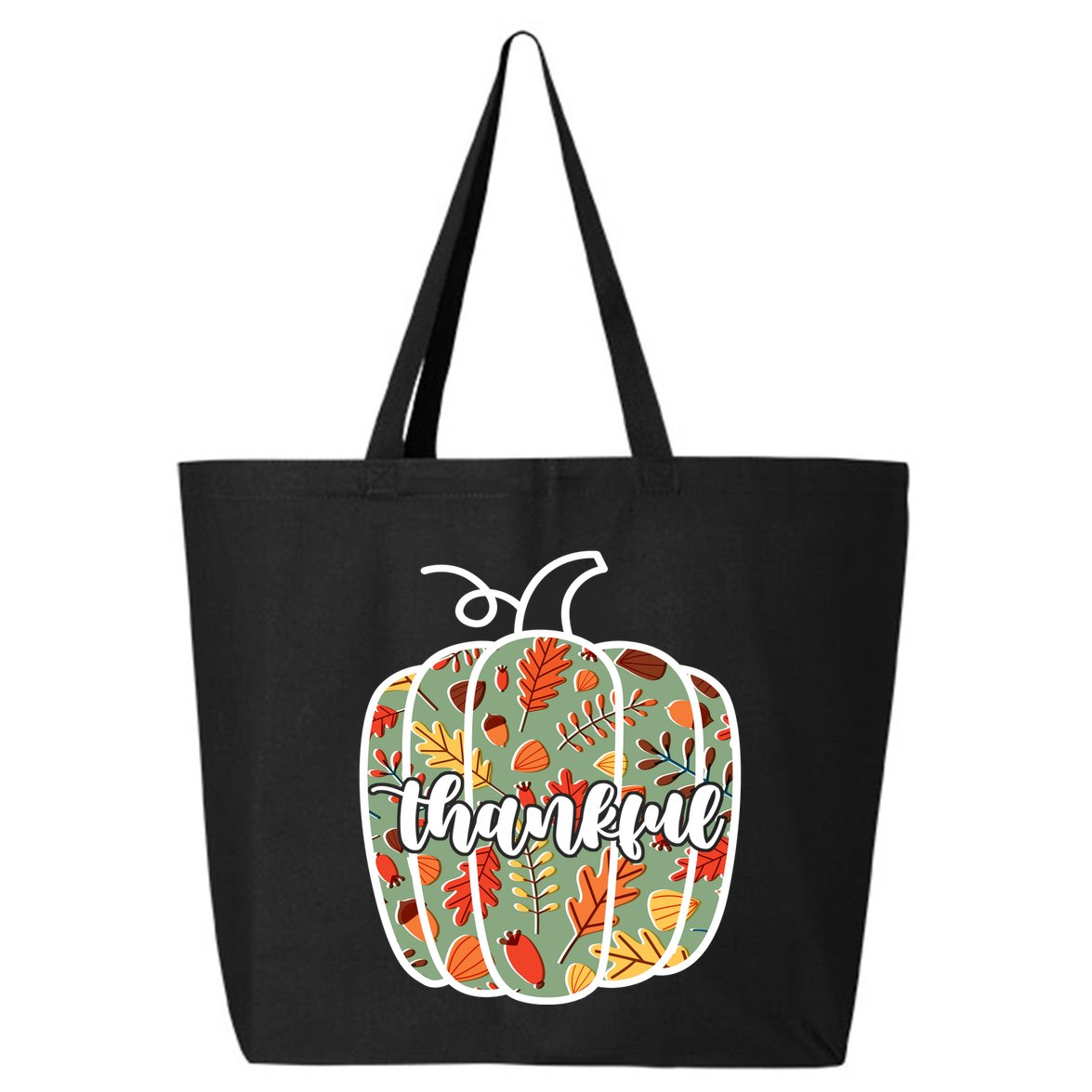 Thankful Fall Nature Pumpkin 25L Jumbo Tote
