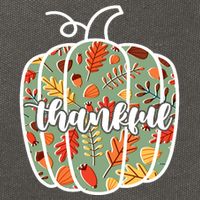 Thankful Fall Nature Pumpkin Cotton Canvas Backpack