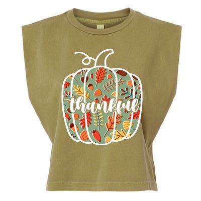 Thankful Fall Nature Pumpkin Garment-Dyed Women's Muscle Tee