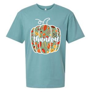 Thankful Fall Nature Pumpkin Sueded Cloud Jersey T-Shirt