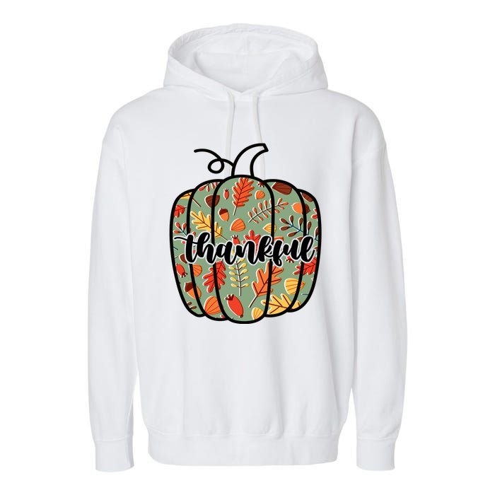 Thankful Fall Nature Pumpkin Garment-Dyed Fleece Hoodie