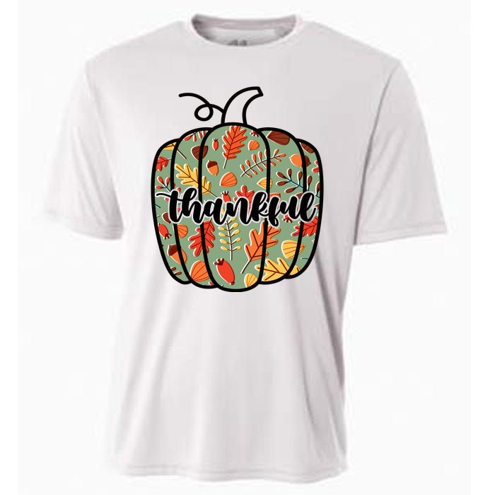 Thankful Fall Nature Pumpkin Cooling Performance Crew T-Shirt