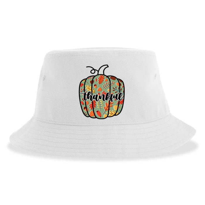 Thankful Fall Nature Pumpkin Sustainable Bucket Hat