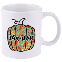 Thankful Fall Nature Pumpkin 11oz C Handle Ceramic Mug