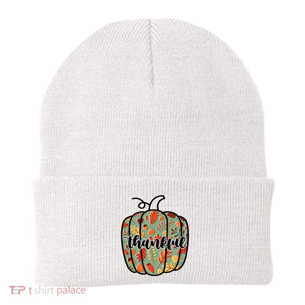 Thankful Fall Nature Pumpkin Beanie