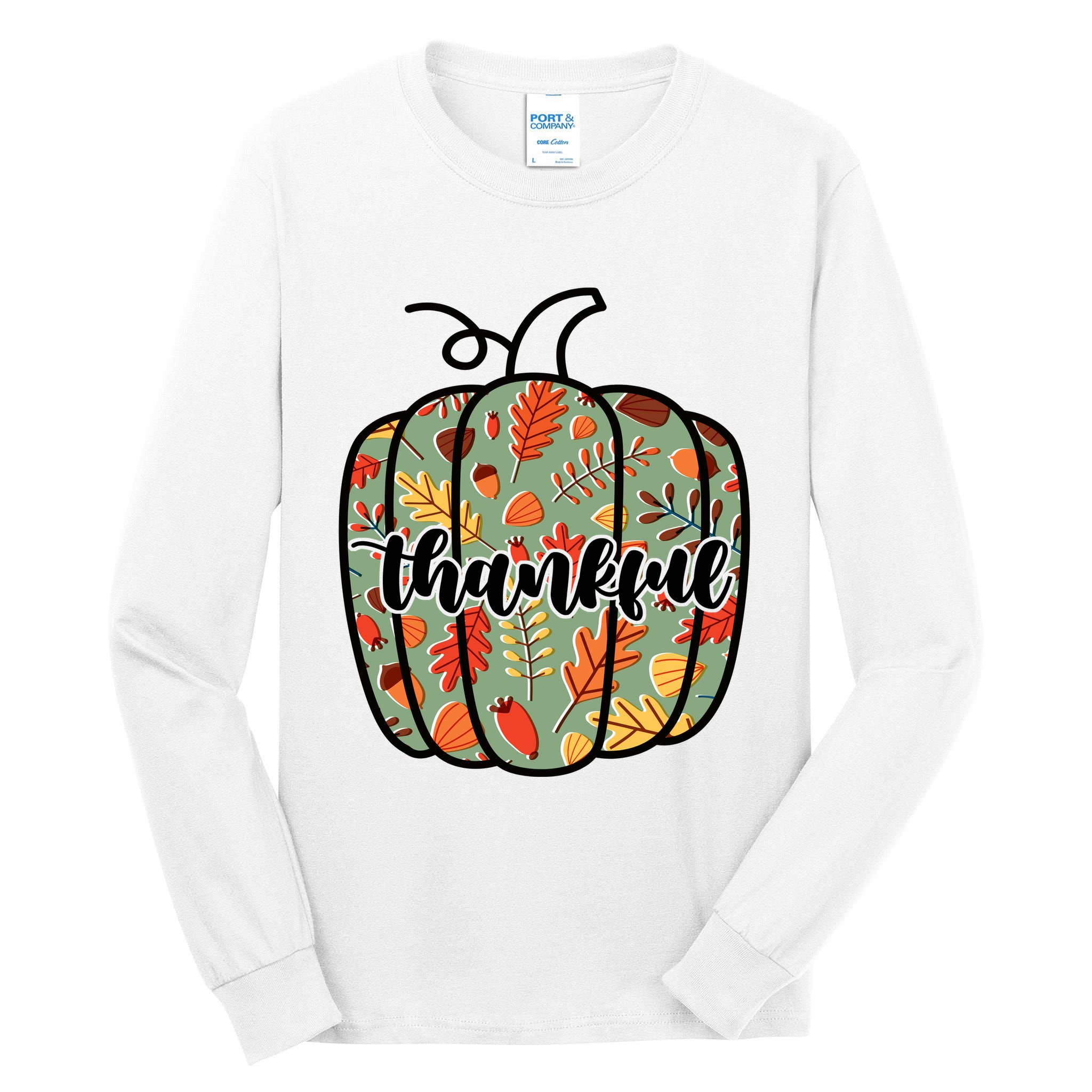Thankful Fall Nature Pumpkin Tall Long Sleeve T-Shirt
