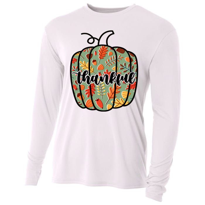 Thankful Fall Nature Pumpkin Cooling Performance Long Sleeve Crew