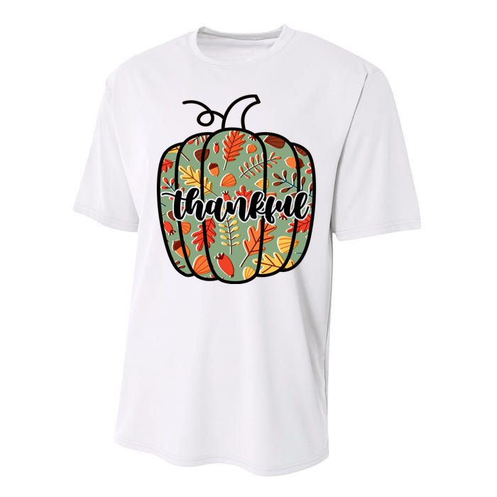 Thankful Fall Nature Pumpkin Performance Sprint T-Shirt