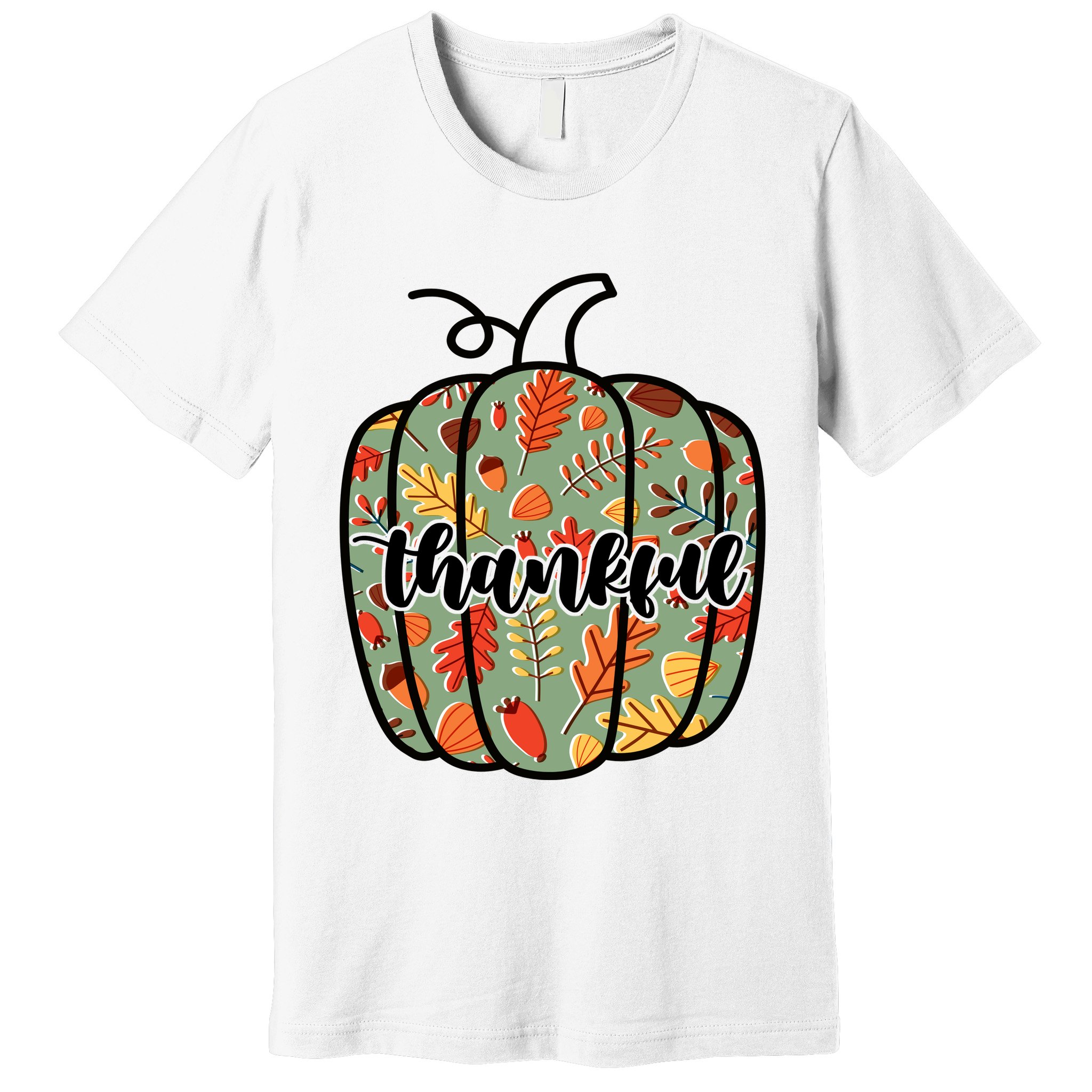 Thankful Fall Nature Pumpkin Premium T-Shirt