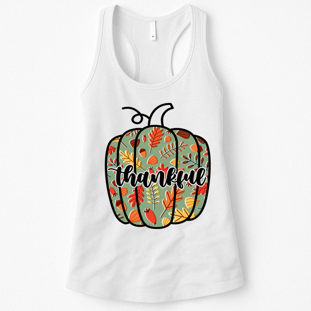 Thankful Fall Nature Pumpkin Womens Tank Top