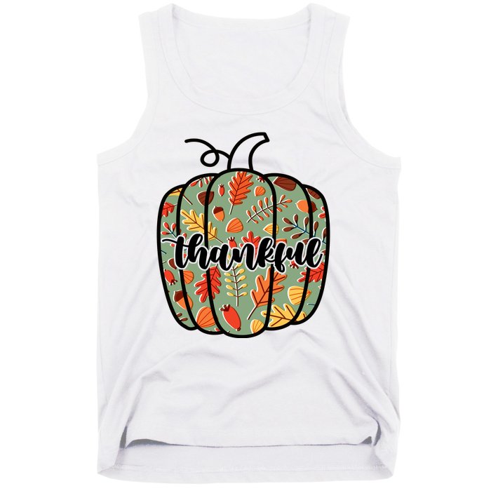 Thankful Fall Nature Pumpkin Tank Top