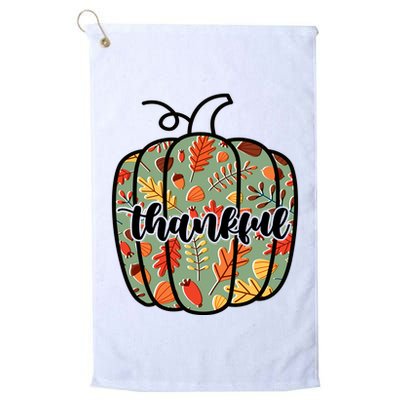 Thankful Fall Nature Pumpkin Golf Towel