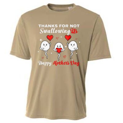 Thanks For Not Swallowing Us Happy Mothers Day Fathers Day Cooling Performance Crew T-Shirt