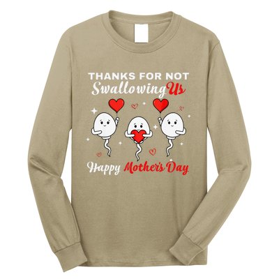 Thanks For Not Swallowing Us Happy Mothers Day Fathers Day Long Sleeve Shirt