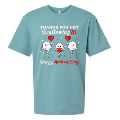 Thanks For Not Swallowing Us Happy Mothers Day Fathers Day Sueded Cloud Jersey T-Shirt