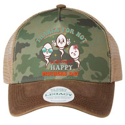 Thanks For Not Swallowing Us Funny Mother's Day Mom Mommy Legacy Tie Dye Trucker Hat