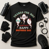 Thanks For Not Swallowing Us Funny Mother's Day Mom Mommy Cooling Performance Crew T-Shirt