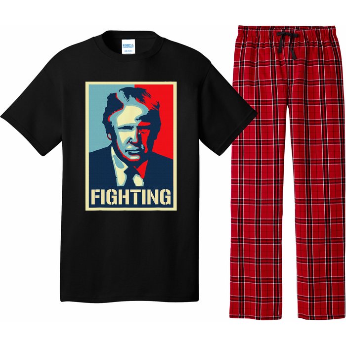 Trump Fight Never Stop Saving America Design Pajama Set