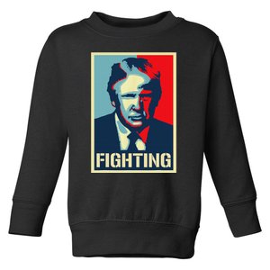 Trump Fight Never Stop Saving America Design Toddler Sweatshirt