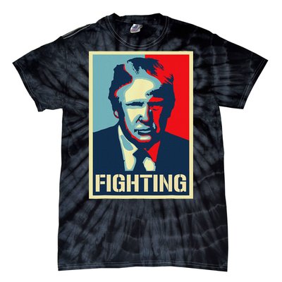 Trump Fight Never Stop Saving America Design Tie-Dye T-Shirt