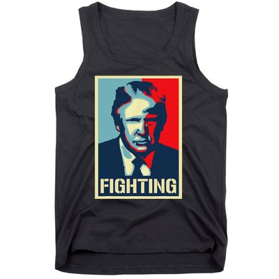 Trump Fight Never Stop Saving America Design Tank Top