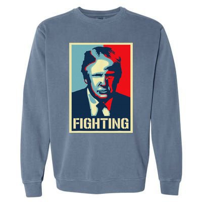 Trump Fight Never Stop Saving America Design Garment-Dyed Sweatshirt