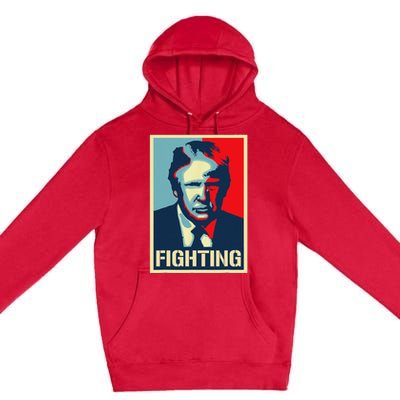 Trump Fight Never Stop Saving America Design Premium Pullover Hoodie