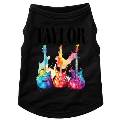 Taylor First Name Personalized Groovy 80S 90S Doggie Tank