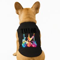 Taylor First Name Personalized Groovy 80S 90S Doggie Tank