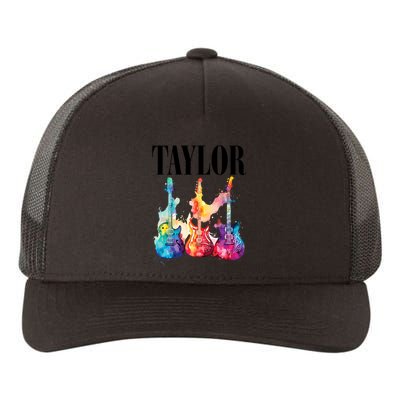 Taylor First Name Personalized Groovy 80S 90S Yupoong Adult 5-Panel Trucker Hat