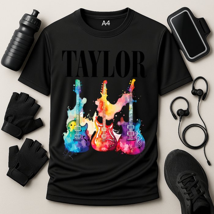 Taylor First Name Personalized Groovy 80S 90S Performance Shirt