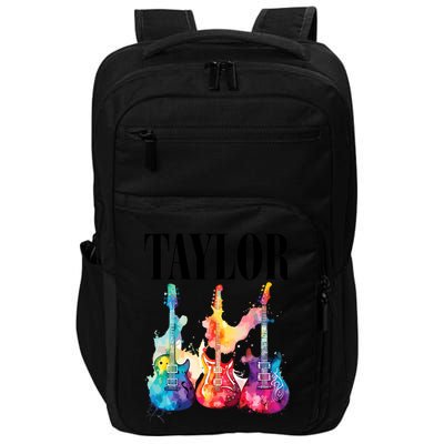 Taylor First Name Personalized Groovy 80S 90S Impact Tech Backpack