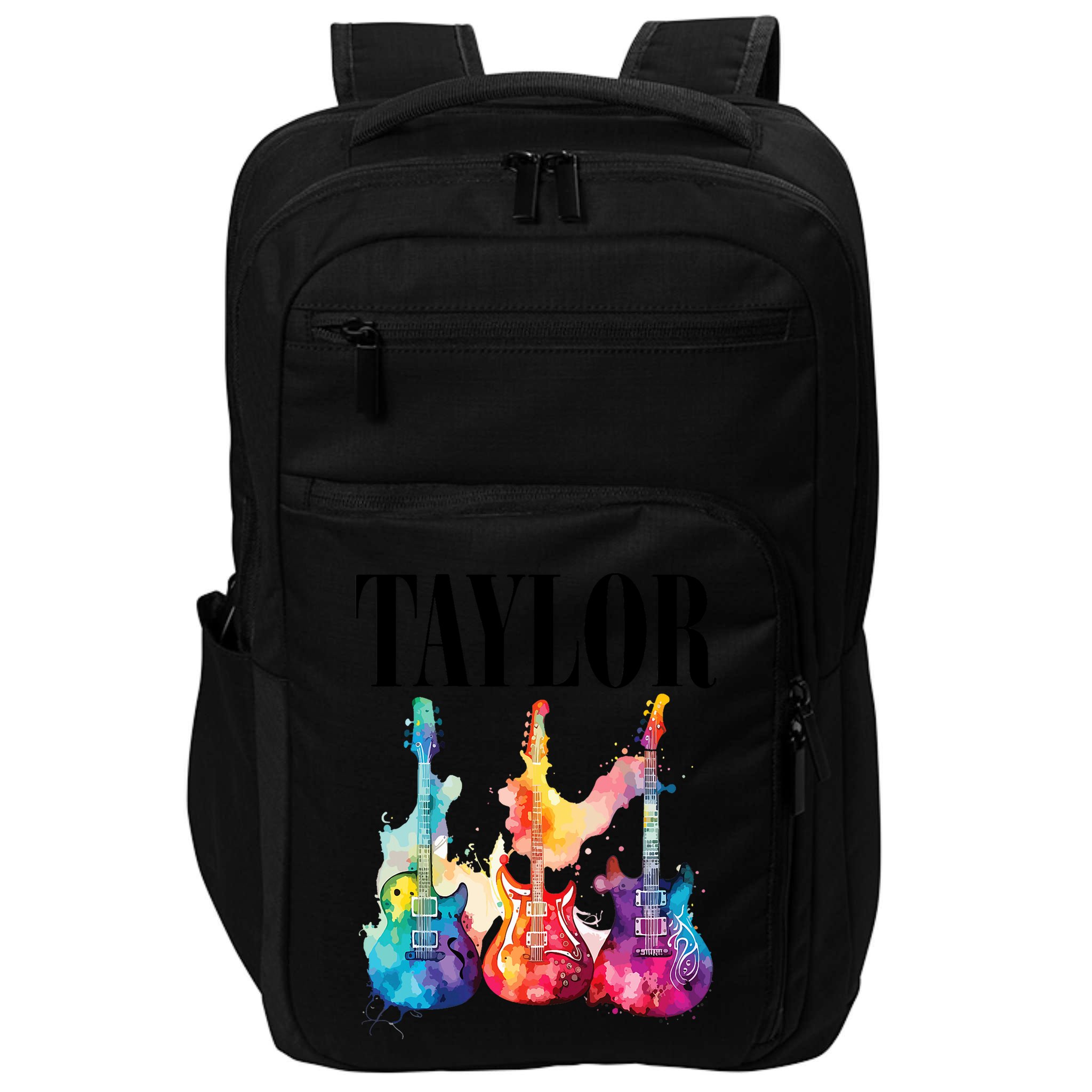 Taylor First Name Personalized Groovy 80S 90S Impact Tech Backpack