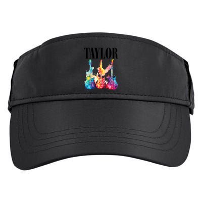 Taylor First Name Personalized Groovy 80S 90S Adult Drive Performance Visor