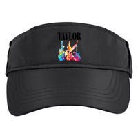 Taylor First Name Personalized Groovy 80S 90S Adult Drive Performance Visor