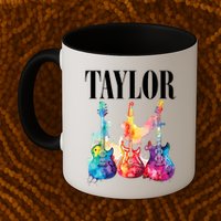 Taylor First Name Personalized Groovy 80S 90S Mug