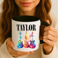 Taylor First Name Personalized Groovy 80S 90S Mug