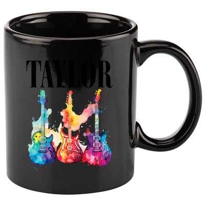 Taylor First Name Personalized Groovy 80S 90S 11oz C Handle Ceramic Mug
