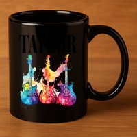 Taylor First Name Personalized Groovy 80S 90S 11oz C Handle Ceramic Mug