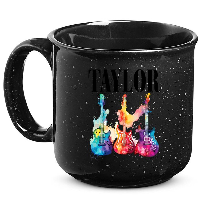 Taylor First Name Personalized Groovy 80S 90S 15oz Campfire Ceramic Mug
